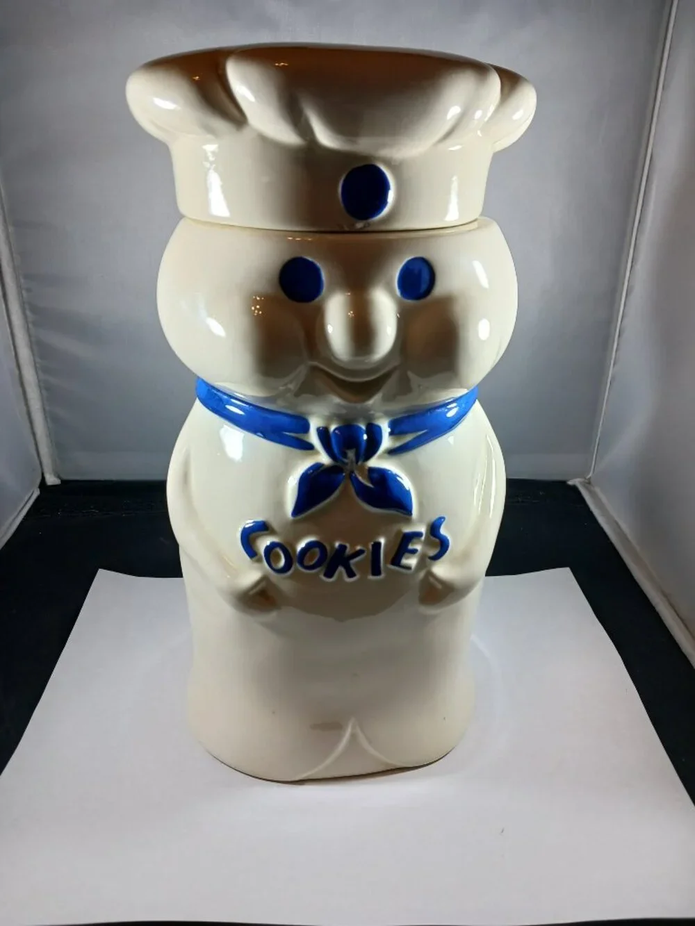 Vintage Pillsbury Doughboy Poppin Fresh Cookie Jar 1973 Ceramic Collectible